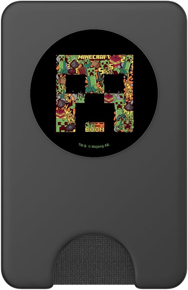 Minecraft Creeper Big Face Collage PopSockets PopGrip for MagSafe