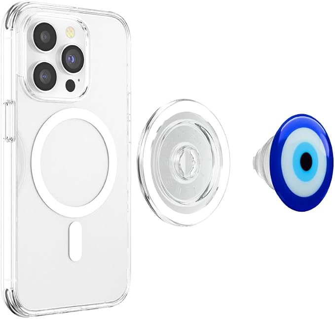 Evil Eye Charm Stone Blue Eye Symbol of Protection Talisman PopSockets PopWallet for MagSafe