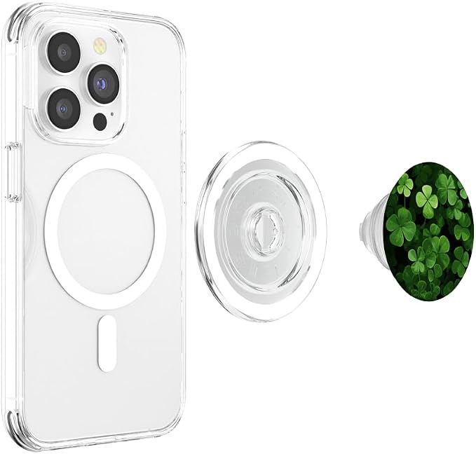Irish Shamrock Pattern of a Four-Leaf Clover Shamrock PopSockets Adhesive PopGrip