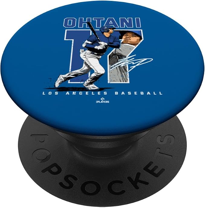 Number and Portrait Shohei Ohtani Los Angeles MLBPA PopSockets PopGrip for MagSafe