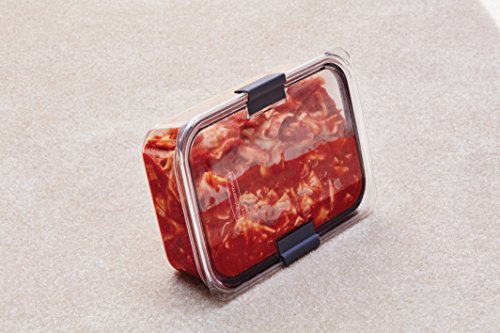 Rubbermaid Brilliance Food Storage Container, Large, 9.6 Cup | Clear | Pack of 2 - size: 9.6 Cup