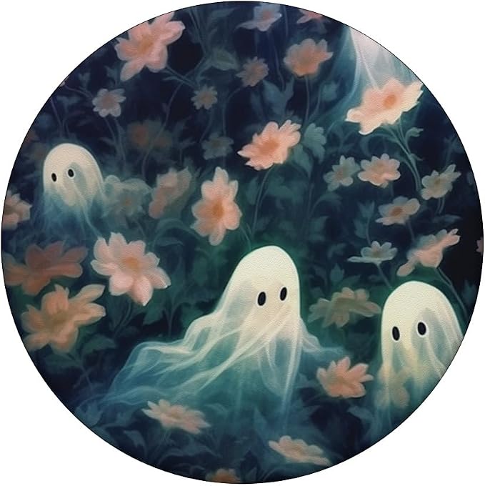 Aesthetic Floral Ghost Gifts Ghost In Wildflowers PopSockets Adhesive PopGrip