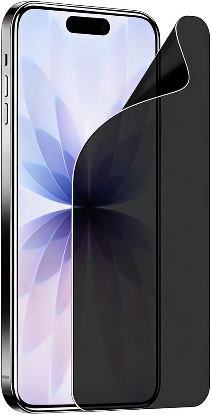 Privacy Screen Protector for iPhone 17 [Anti-Spy] High-sensitivity Soft Hydrogel Film [Not Tempered Glass]