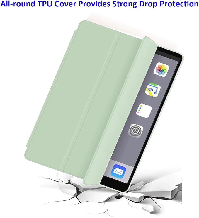 iPad Pro 11 Case 4th/3rd/2nd Gen Black | 2022/2021/2020 Lightweight Smart Folio Trifold Stand Auto Sleep/Wake Soft Silicone Back without Pencil Holder