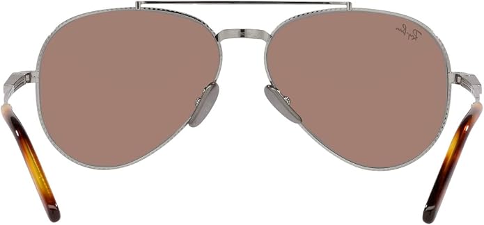 Ray-Ban Unisex Rb8225 Aviator Titanium Aviator Sunglasses