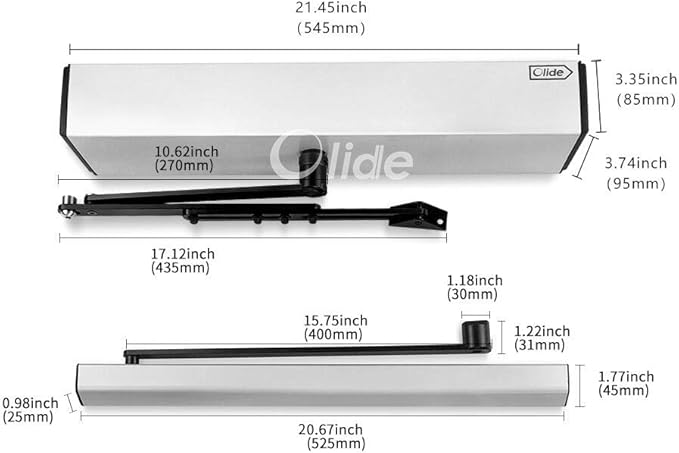 Olideauto ADA Automatic Door Opener Touchless Sensor Open Door+2PCS Wired Square 4.5'' Handicap Wave Sensor Switch Olide-513N and 1PCS Wired Top Safety Motion Sensor