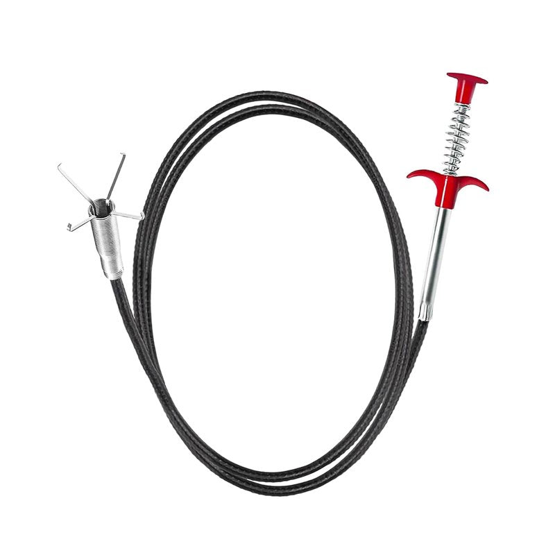 Drain Snake 75 Feet, Plumbing Snake Drain Hair Clog Removal Tool, Sink Unclogger Drain Cleaner Tool for Bathroom Kitchen Tub Shower Drain Clog Remover,Flexible Grabber Claw Pick Up Reacher