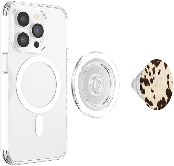 Black &amp White Cute Hide Cow Skin PopSockets Adhesive PopGrip