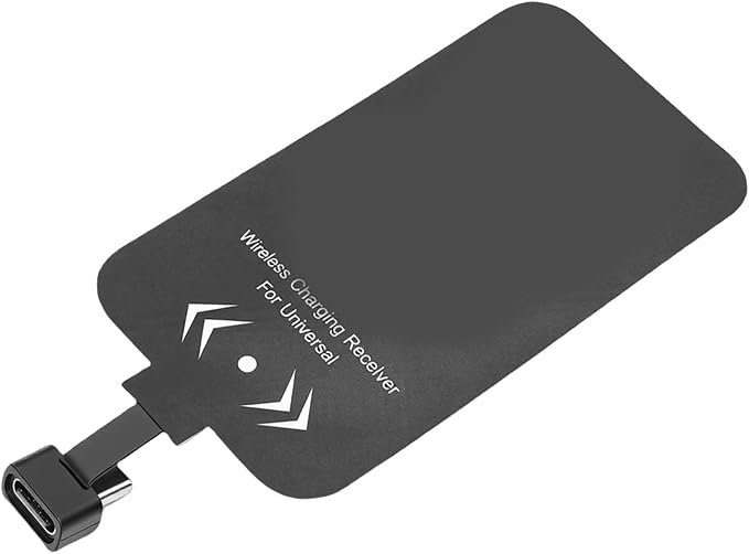 Dpofirs USB C Wireless Charging Receiver Adapter for A50 A51 A52 A72 A71 A70 Thin Wireless Charger Receiver Module for Phones with Type C Fast Charging