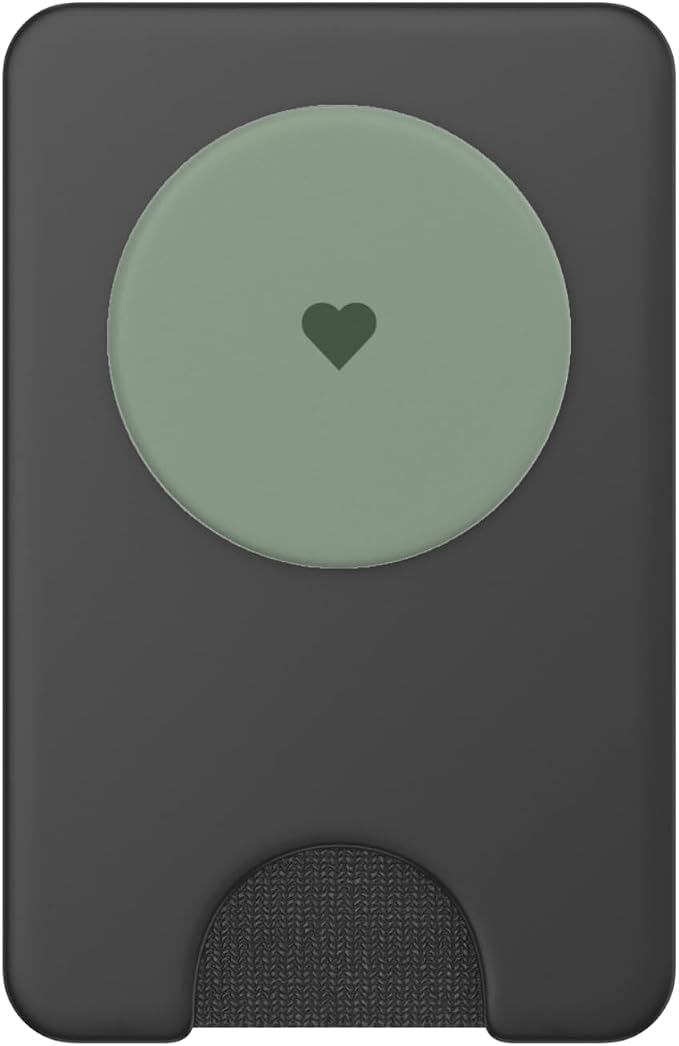 Calke Green Color Cute Heart Minimalist Love PopSockets PopWallet for MagSafe