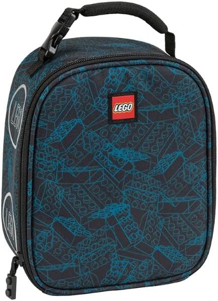 LEGO Heritage Classic Backpack and Lunchbox 2-Piece Combo Set, Matching Back to School Pack and Lunch Kit, Blueprint