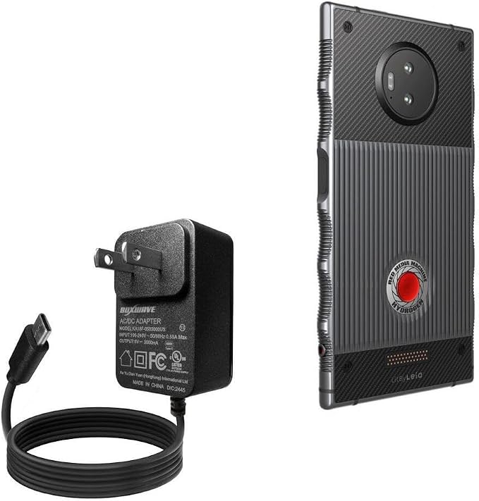 BoxWave Charger Compatible with Red Hydrogen One - Wall Charger Direct (15W) Rapid Charge Your Device with Built-in 3ft Cable
