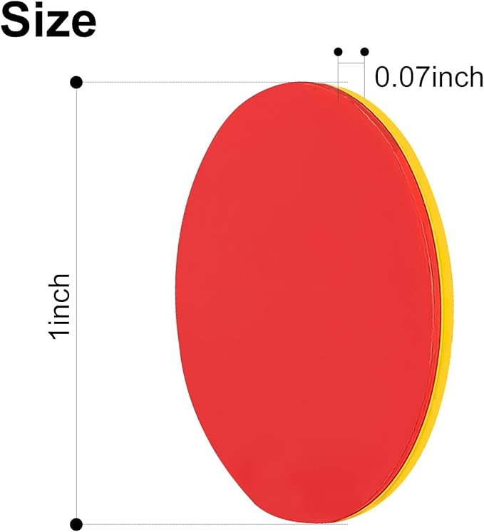 Round Math Counters,Plastic Two Color Counter Yellow Red 200 PCS, Educational Toys to Help Kids Learn