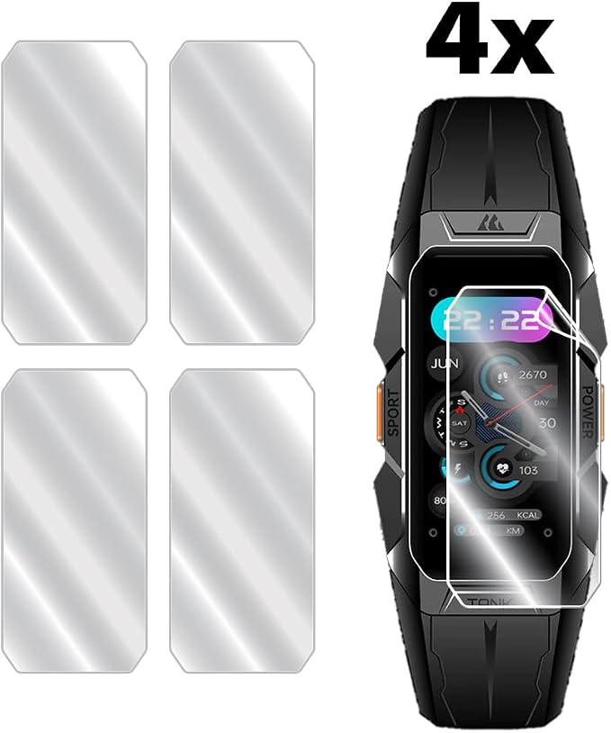 IPG for KOSPET TANK X1 BLACK - AMAZTIM X1 Hydrogel Screen Protector (4 Units) Invisible HD Clear Film Anti Scratch Guard-Smooth/Self-Healing/Bubble for X1