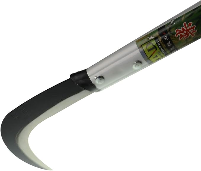 Aluminum Handle Billhook Sickle Machete Knife Carbon Steel Blade Sickle Knife - for Farm, Branches, Vines,Weedeing Sickle (Overall Length 20inch x Blade 7.28inch Length x 4.9inch Width)