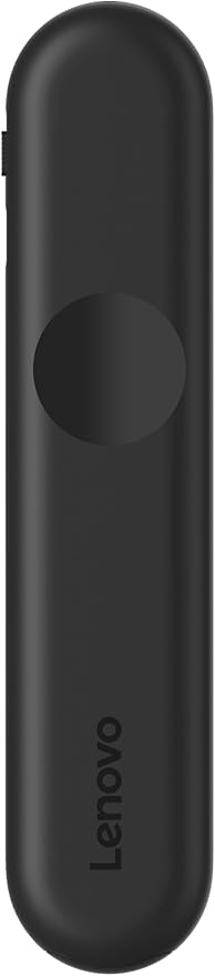 Lenovo Laser Rechargeable Presentation Remote, Bluetooth & USB, Digital & Laser Pointer, LCD Screen, Rechargeable Battery, 30M Range, Black, 500mm Cable Length
