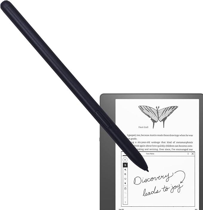 Black Stylus Pen Replacement for Kindle Scribe 4096 Pressure Sensitivity Magnet Adsorption EMR Pen for Digital Writing Drawing Replacement for Kindle Scribe Pen