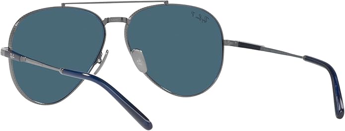 Ray-Ban Unisex Rb8225 Aviator Titanium Aviator Sunglasses