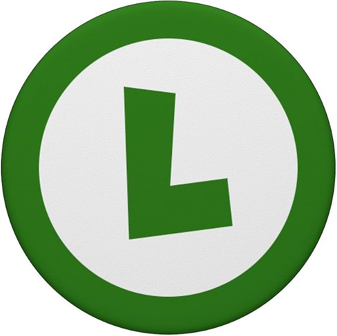 Super Green Letter L Video Game Icon Logo PopSockets PopGrip: Swappable Grip for Phones &amp Tablets PopSockets Adhesive PopGrip