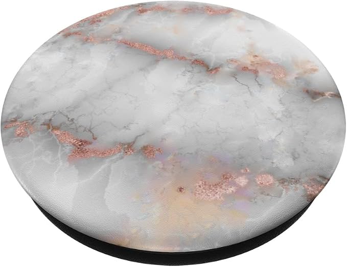 White &amp Rose Gold Marble PopSockets PopGrip: Swappable Grip for Phones &amp Tablets PopSockets Adhesive PopGrip