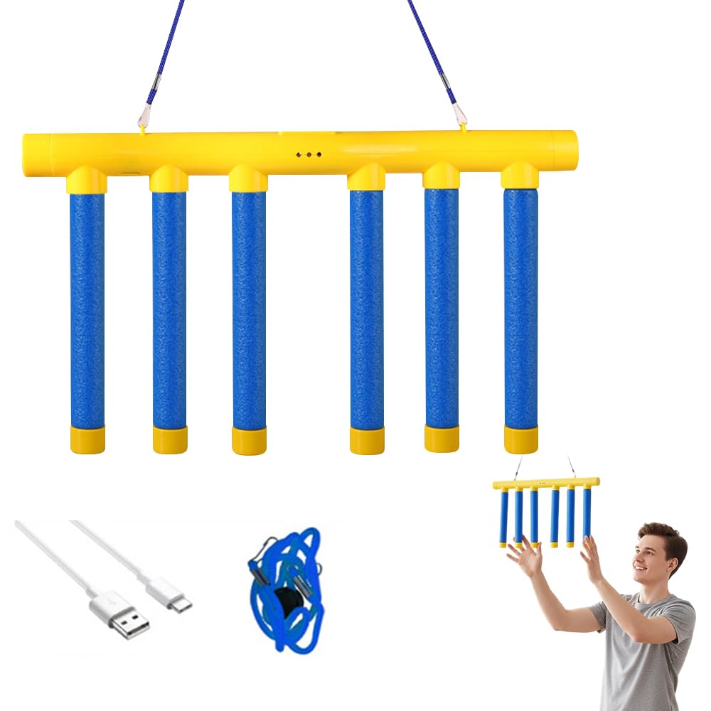 LECDOA Reflex Game Falling Sticks, 3-Speed Adjustable Hand-Eye Coordination Reflex Training Toy, Stick-Catching Game Suitable for All Ages (Blue)