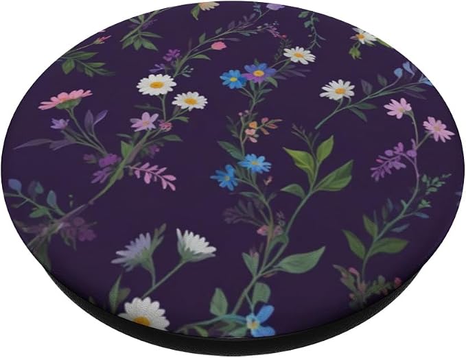 Cute Dark Purple Wildflowers Floral Flowers PopSockets Adhesive PopGrip