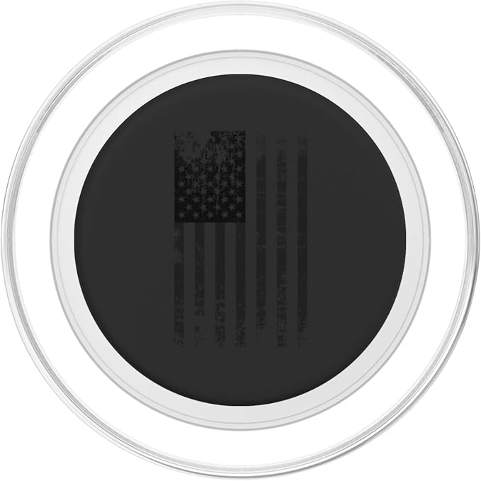 Black American Flag | Vintage USA Distressed Flag Graphic PopSockets Adhesive PopGrip