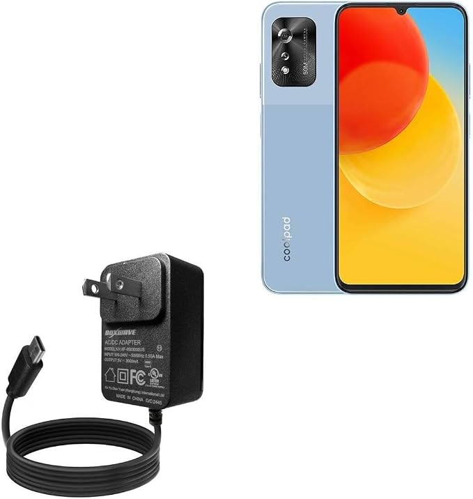 BoxWave Charger Compatible with Coolpad Cool 30i - Wall Charger Direct (15W) Rapid Charge Your Device with Built-in 3ft Cable