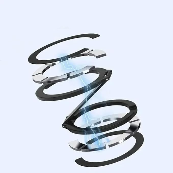 for Magnetic Metal 1Pcs Strong Suction Rotating Double and Sided Sdsorption Alloy Portable Universal Desktop Creative (Silver)