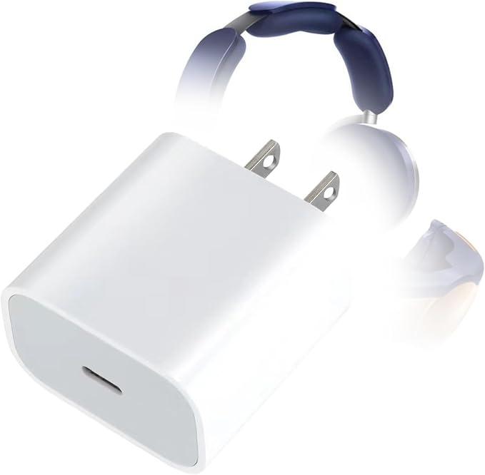 BoxWave Charger Compatible with Dyson Zone - PD GAN miniCube (30W) 30W Tiny PD GAN Type-C Wall Charger - Winter White