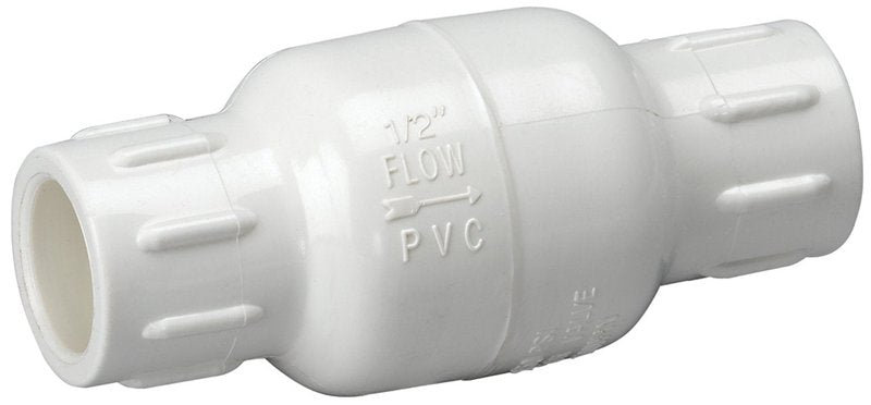 Homewerks VCK-P40-E7B In-Line Check Valve, Solvent x Solvent, PVC Schedule 40, 1.5-Inch , White