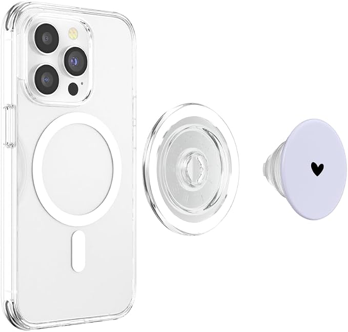 Cute Mist Heart Minimalistic PopSockets Adhesive PopGrip