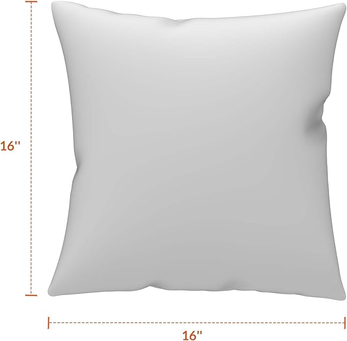 Covers & All Sunbrella Outdoor Throw Pillows, Pack of 2 Water Resistant & UV Fade Resistant Premium Square Throw Pillows (Inserts with Covers) for Indoor & Outdoor Use,16" x 16" Canvas Sunflower
