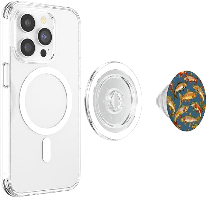 Fishing Fisherman Trout Fishing PopSockets PopGrip for MagSafe