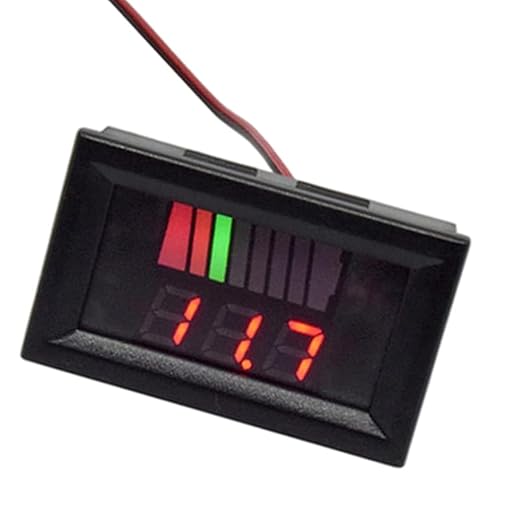 Battery Charge Level Indicator Universal Car Battery Capacity Meter Tester Checker 12v-60v Red Motorcycle Checker Auto Tester Fuel Gauge Indicator