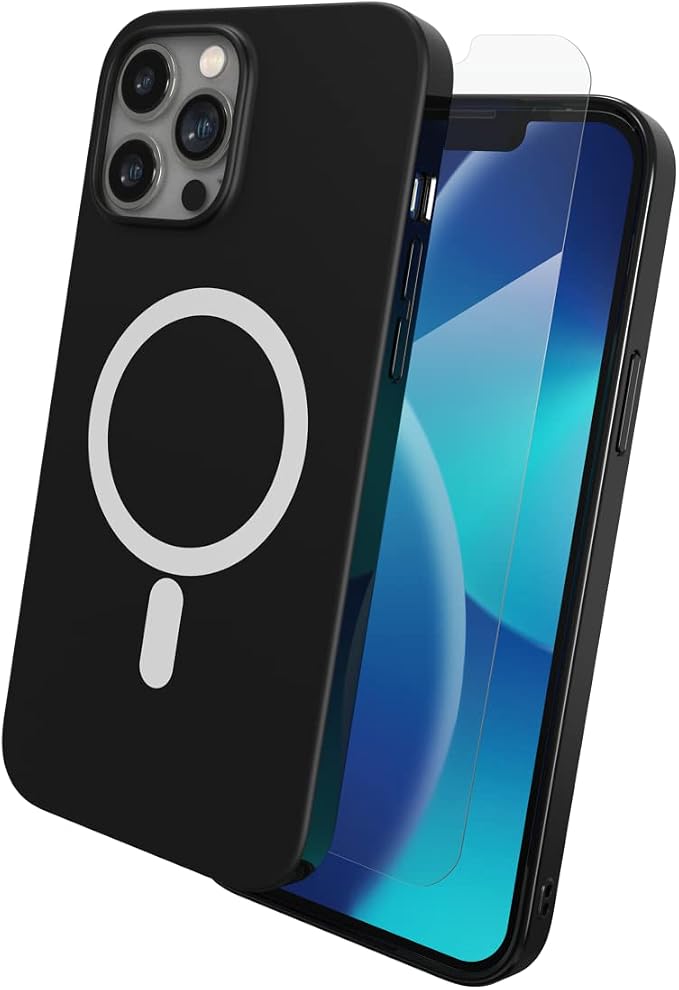 max Protection by ZAGG - Bundle MagSafe Case and HD Tempered Glass Screen Protector - Made for Apple iPhone 13 Pro Max - Black 990508937