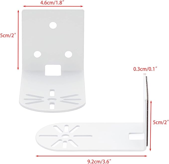 Sumnacon 3PCS Wall Mount Camera Shelf- Metal Small Wall Shelf with Adhesive,Universal Small Floating Shelf for Security Cameras, Speakers,White