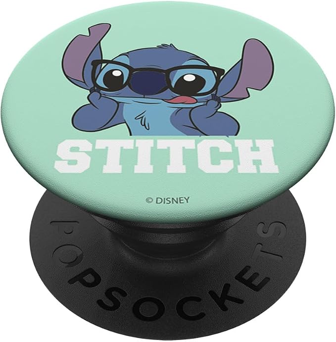 Disney Lilo &amp Stitch Nerd Stitch Portrait PopSockets Adhesive PopGrip