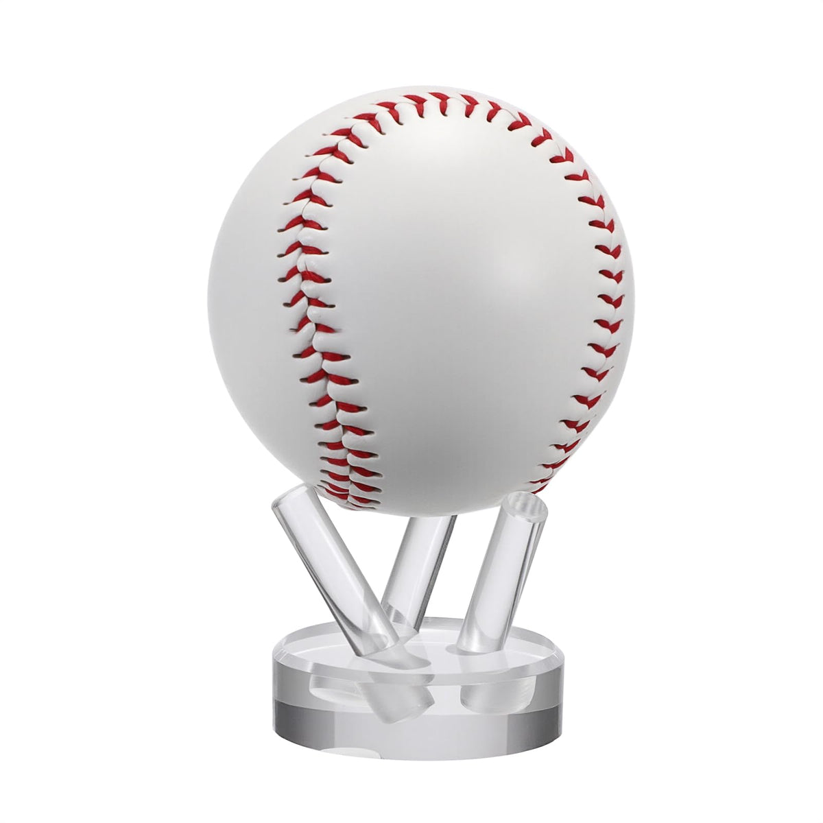 GUSHBIN Acrylic Softball Display Pedestal Sphere Stand with Round Holder for Baseball Tennis Golf Clear Rock Holder for Fossil Minerals, Small