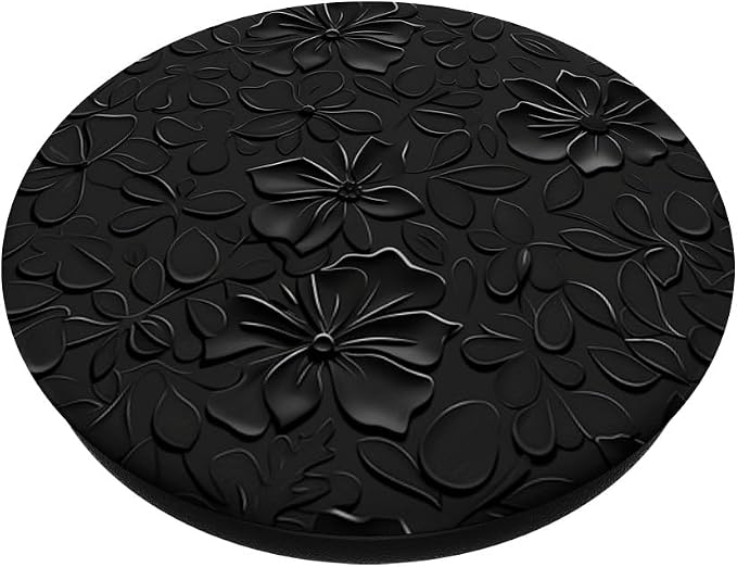 Floral Black PopSockets MagSafe PopGrip for iPhone