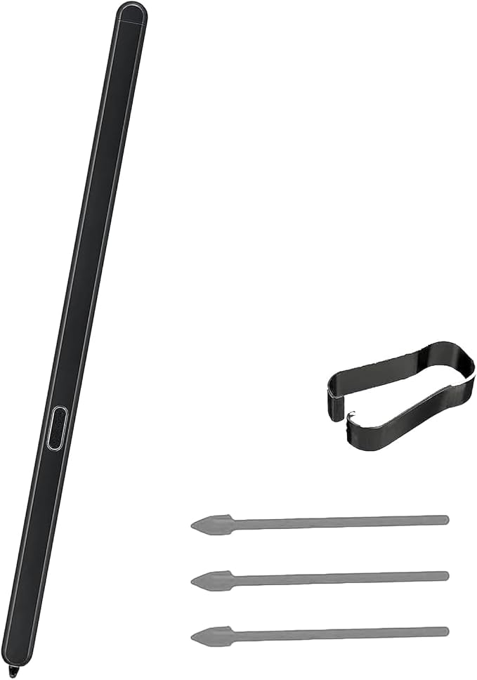 Z Fold 6 S Pen Fold Edition for Samsung Galaxy Z Fold 6 Stylus Pen for Galaxy Fold 6 Edition with Replacement Tips/Nibs+Card Pin (Black)