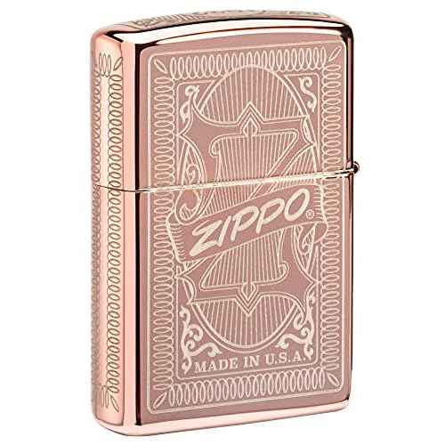 Zippo Reimagine Zippo Design Rose Gold Pocket Lighter
