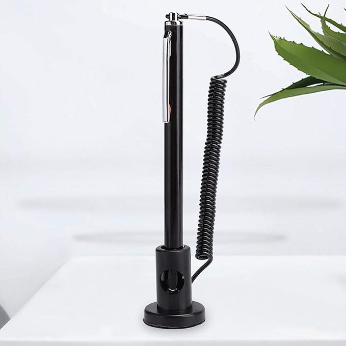 Richer-R Stylus PenTouch Screen Pen Active Stylus Capacitive with Spring Rope for Resistive MP4 / Writing BoardCapacitive Stylus Pen for Touch Screen for POSPDAIndustrial PC(Black)