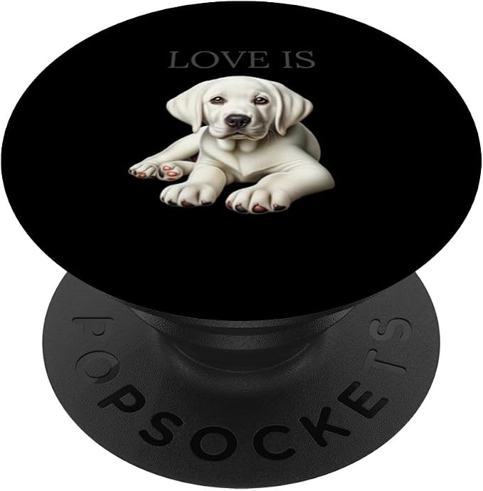 White Labrador Retriever Shirt Lab Tee Dog Mom Dad Puppy PopSockets Standard PopGrip