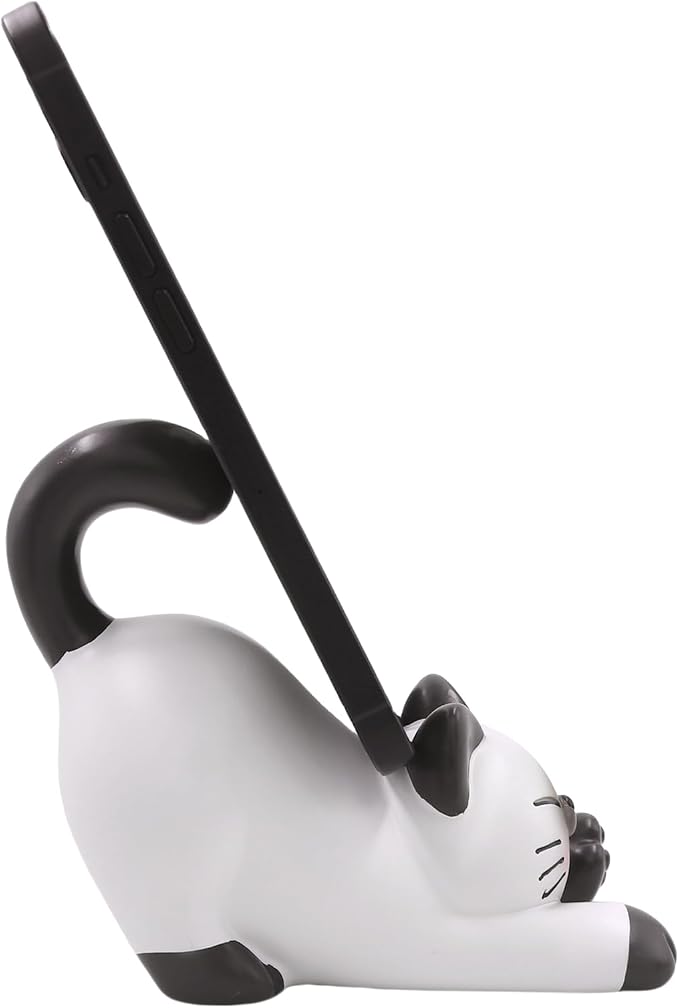 BOLLEY JOSS Desk Cell Phone Holder Stand Pink Sofa with Cute Cat Kitty for Office Free You Hands Home Ornament