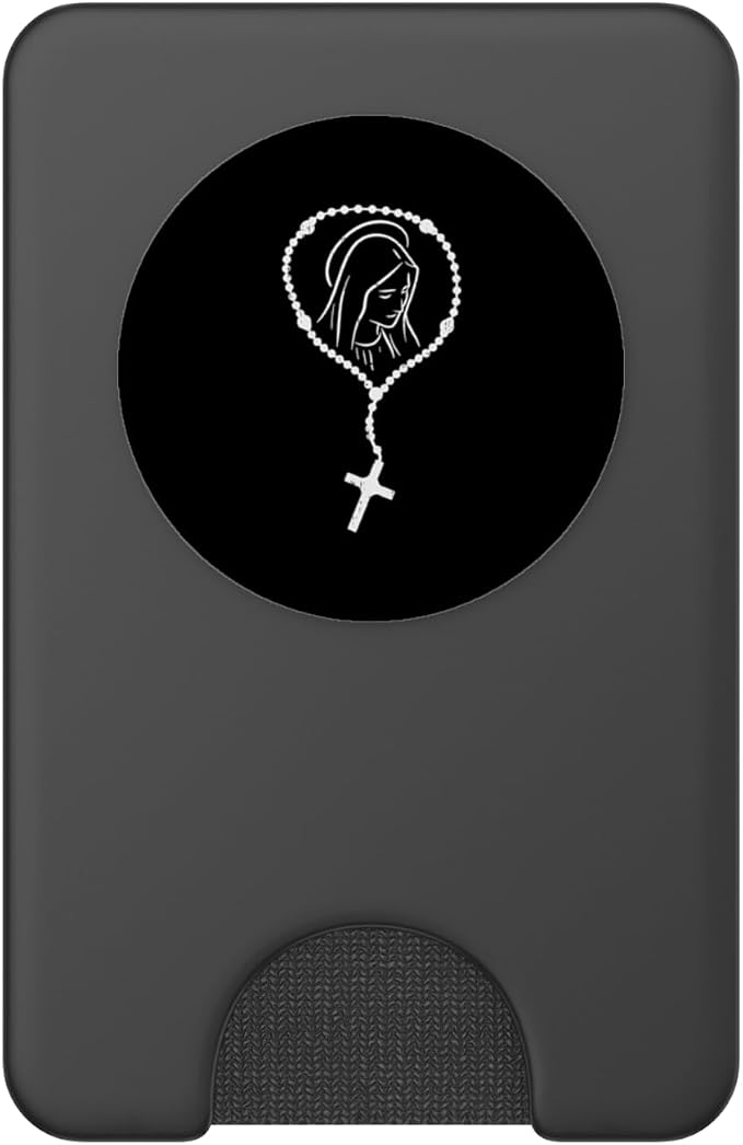 Rosary Virgin Mary God Jesus Faith Religious Catholic Gift PopSockets Adhesive PopGrip