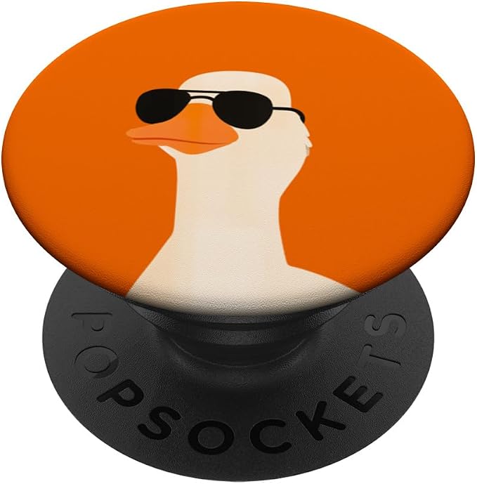 Cosmic Orange Cool Goose Illustration Print PopSockets PopGrip for MagSafe