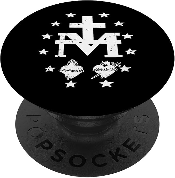 Miraculous Medal Medalla Milagrosa Catholic Virgin Mary PopSockets PopGrip: Swappable Grip for Phones &amp Tablets PopSockets Adhesive PopGrip