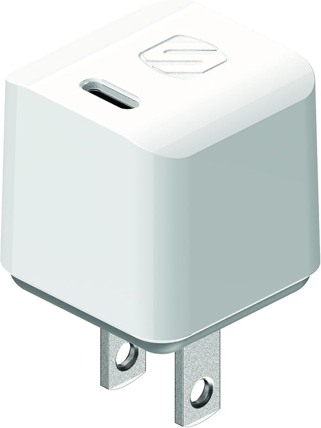 Scosche HPDCA32 PowerVolt 32W Certified Type-C + Type-A Fast Wall Charger Power Delivery 3.0 for ALL USB-C and USB-A Devices in Black