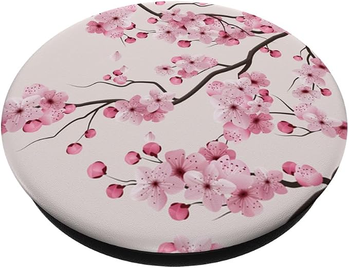 Sakura Cherry Blossom Japan Pink Floral Cherry Blossom PopSockets Adhesive PopGrip